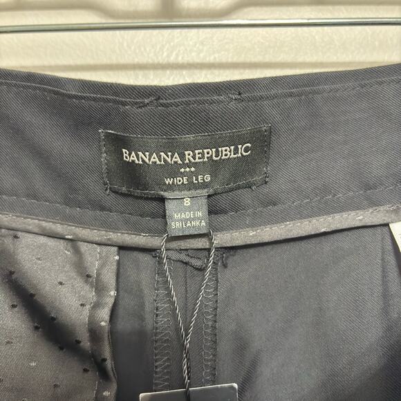 NWT Banana Republic Factory Drapey Wide Leg Pant in Black - Size 8 - Picture 6 of 9